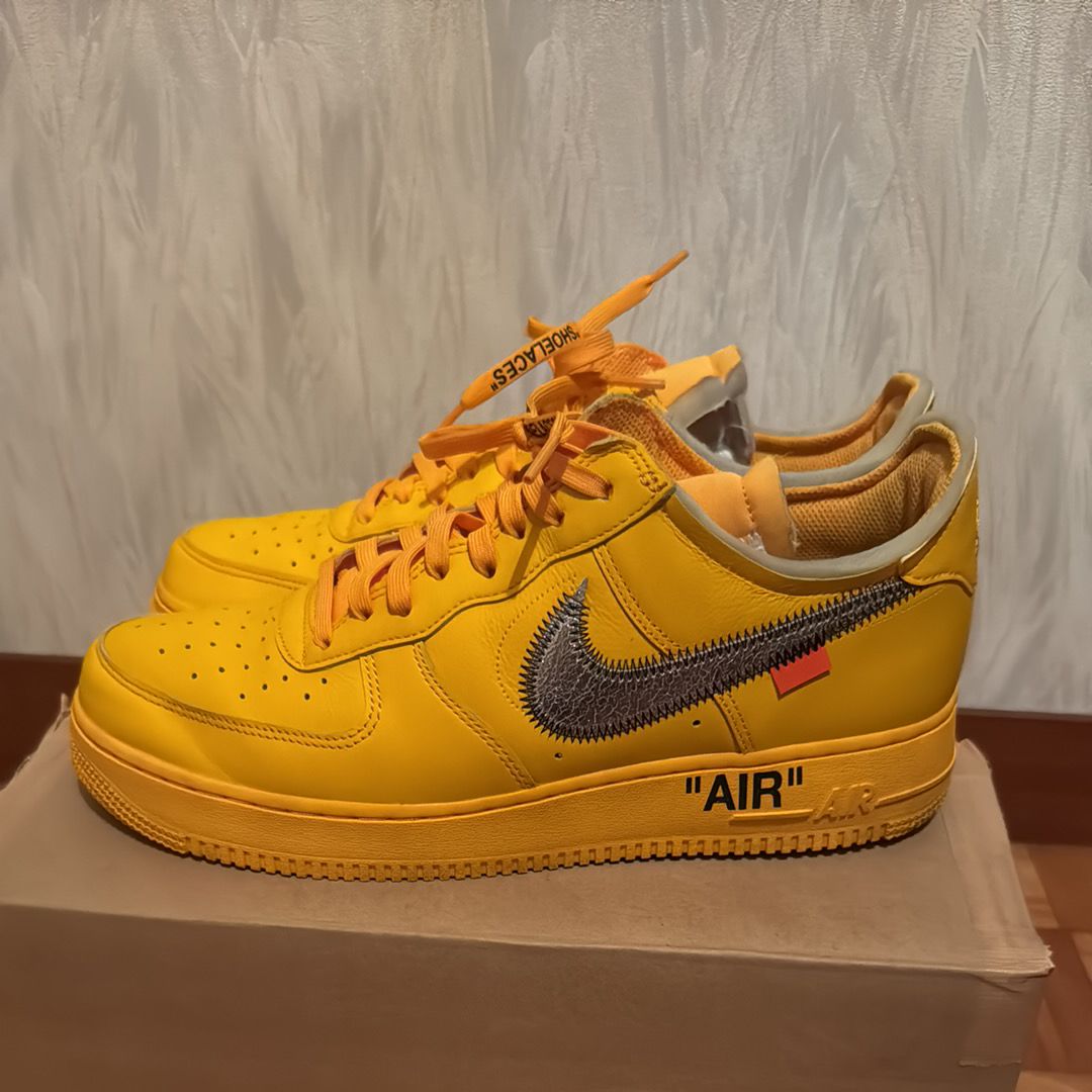 Off-White × Nike Air Force 1 Low "University Gold"
