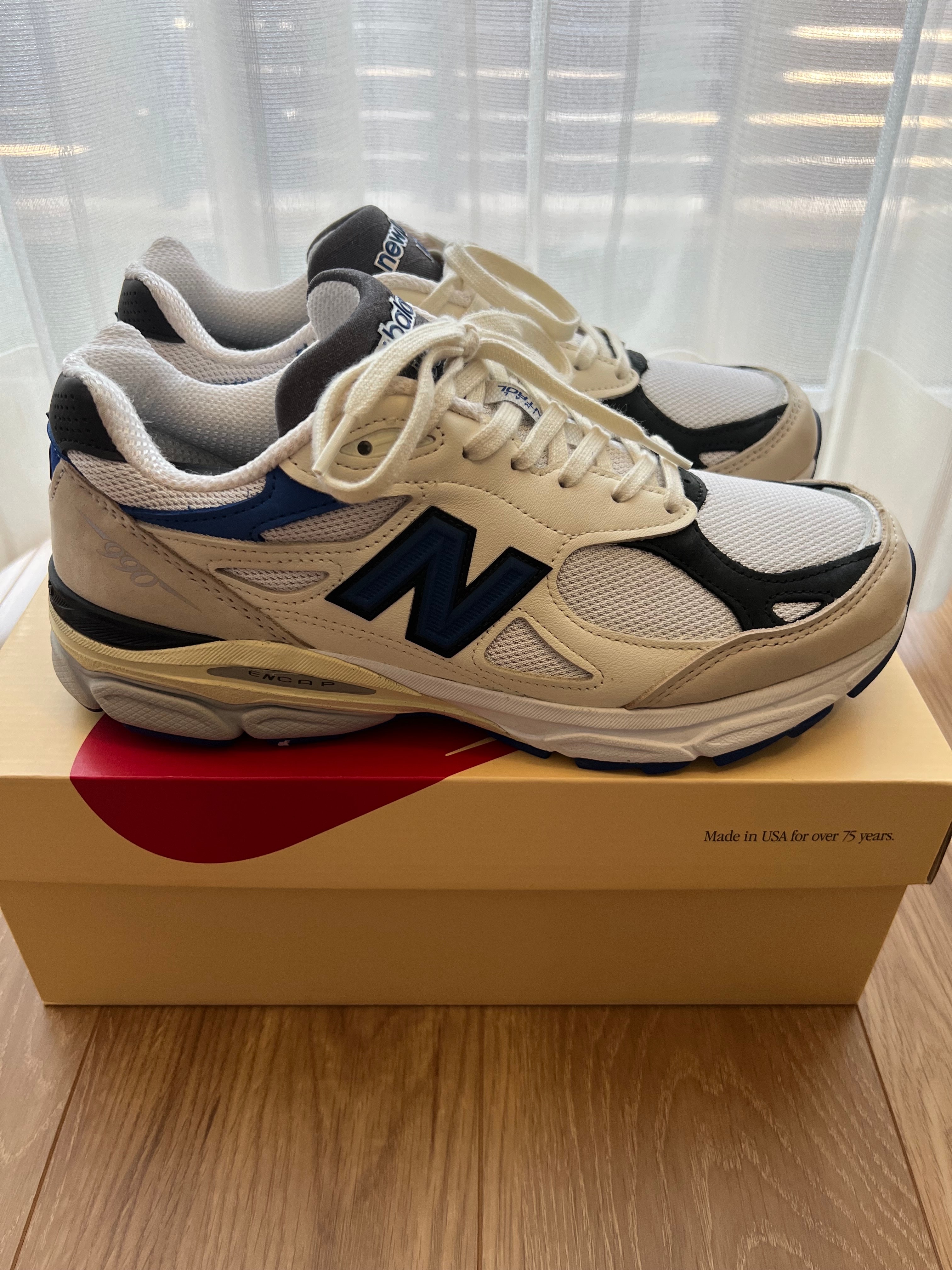 ニューバランス 990V3 "ホワイト/ネイビー"