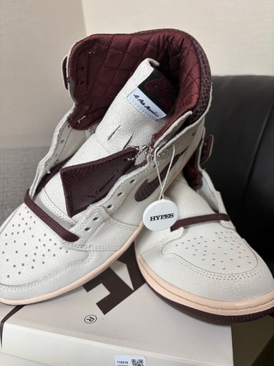A Ma Maniere × Nike Air Jordan 1 Retro High OG "Sail and Burgundy"