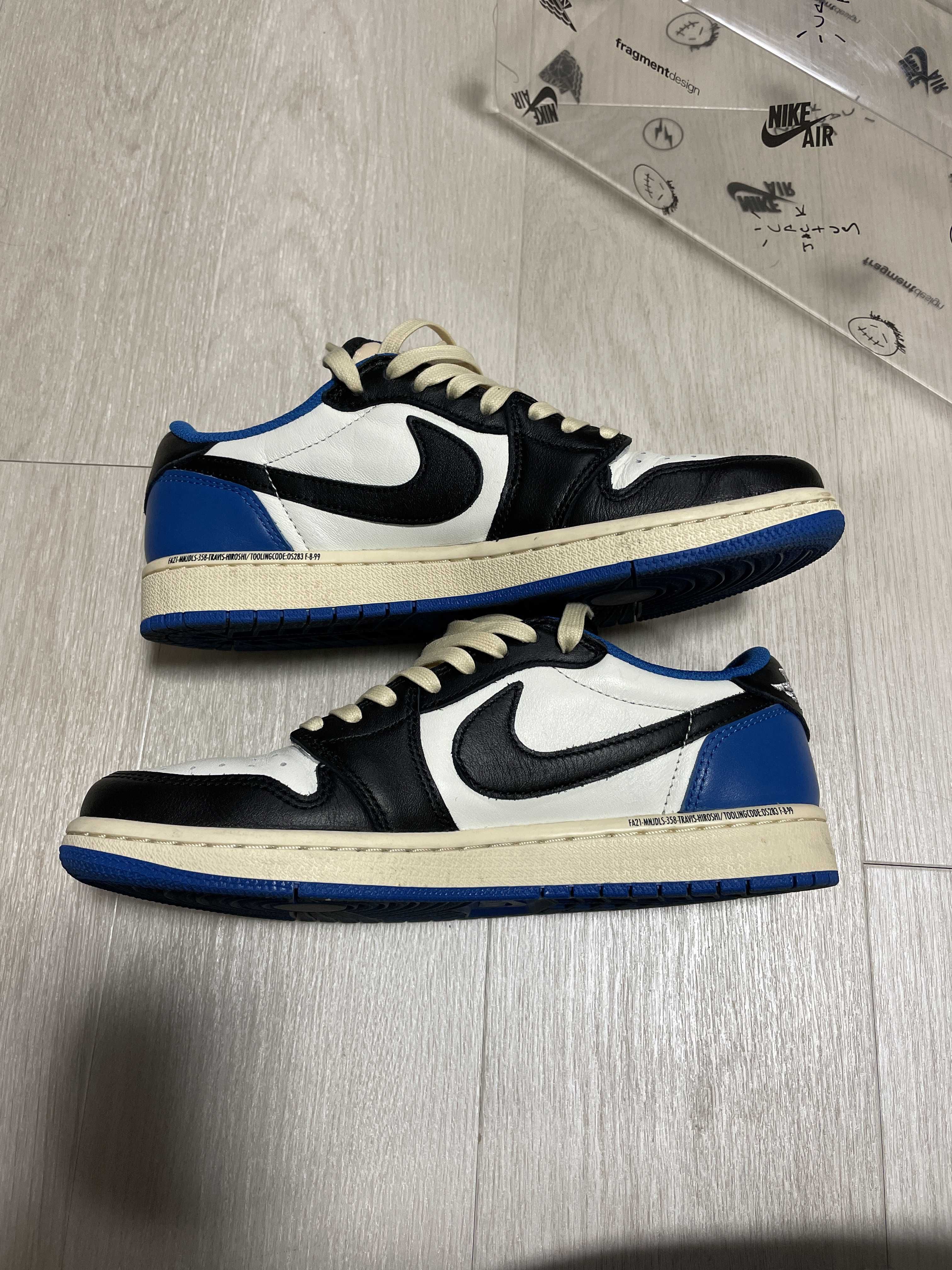 Travis Scott × fragment design × Nike Air Jordan 1 Low OG SP "Military Blue"