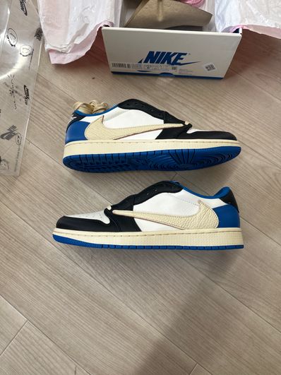 Travis Scott × fragment design × Nike Air Jordan 1 Low OG SP "Military Blue"