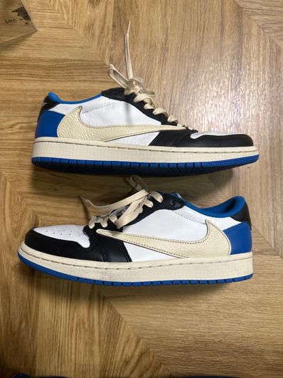 Travis Scott × fragment design × Nike Air Jordan 1 Low OG SP "Military Blue"