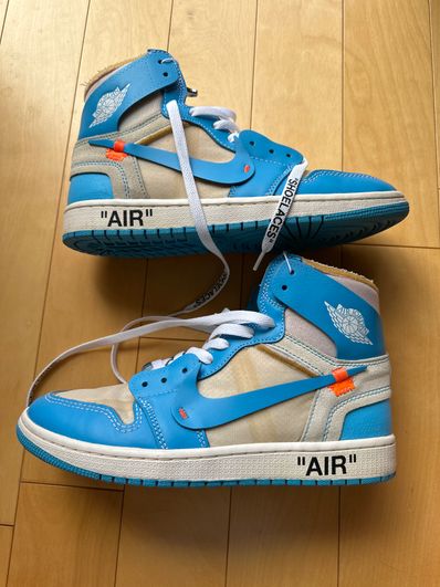 Off-White × Nike Air Jordan 1 High UNC "White/Dark Powder Blue"