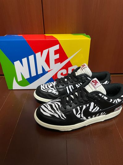 Quartersnacks × Nike SB Dunk Low "Zebra Cake/Safari"