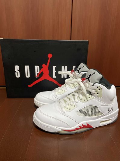 Supreme × Nike Air Jordan 5 Retro "White"