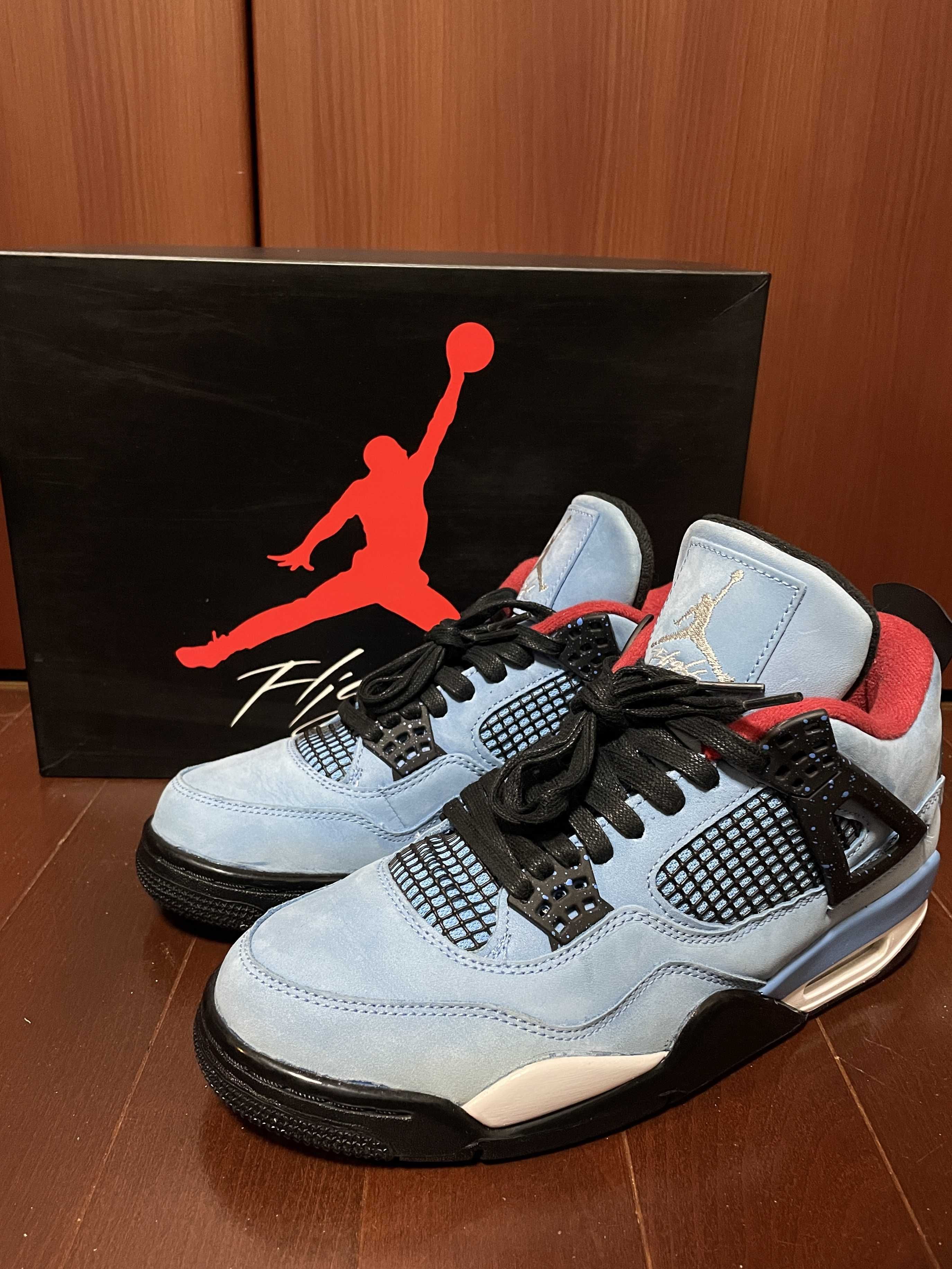 Travis Scott × Nike Air Jordan 4 Retro Cactus Jack "University Blue"