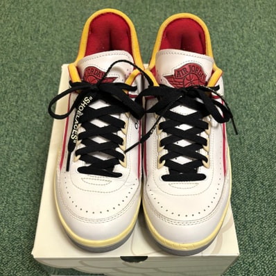 Off-White × Nike Air Jordan 2 Low "White and Varsity Red"