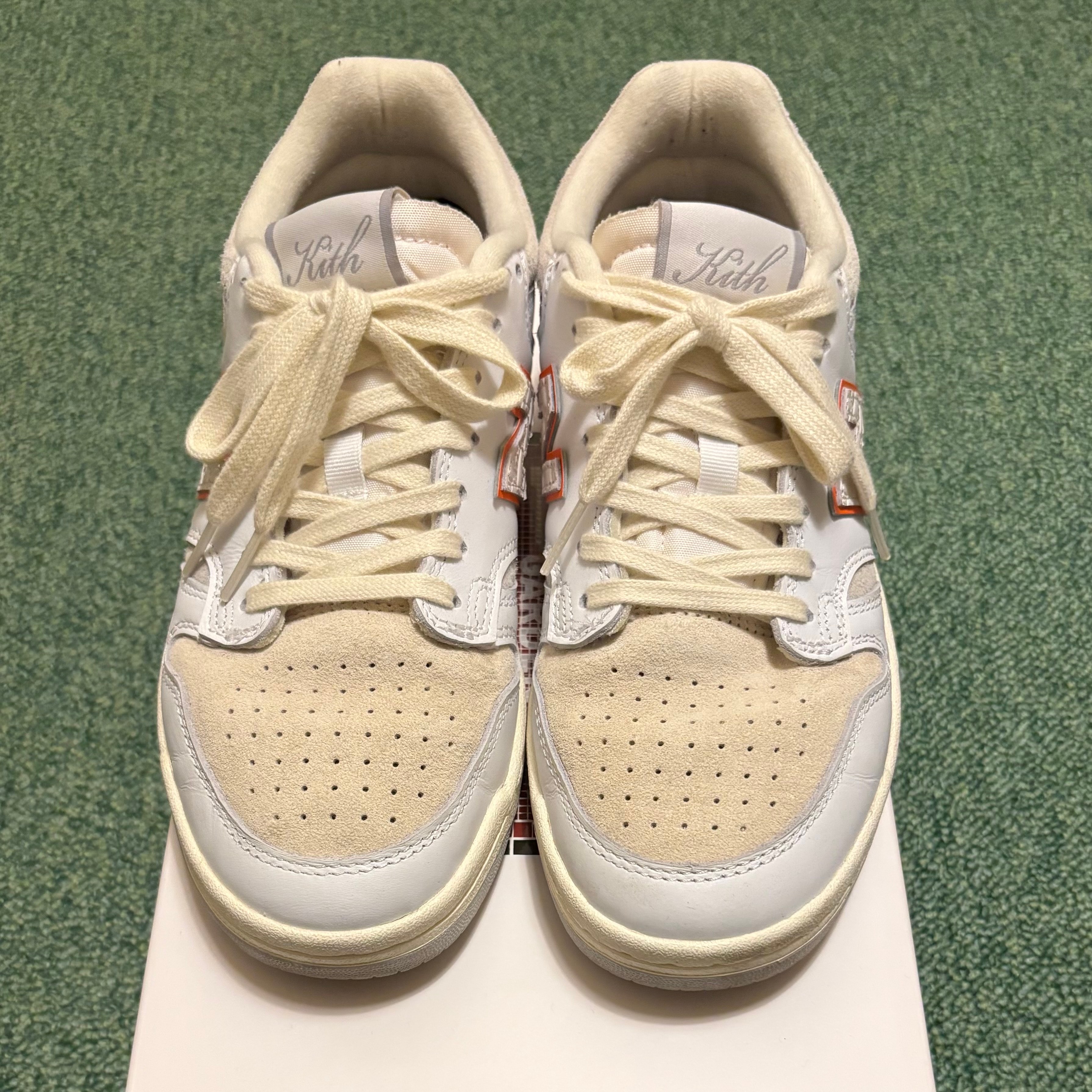 キス × ニューバランス ヌメリック480 マディソンスクエアガーデン "ホワイトオレンジ"