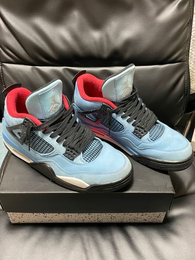Travis Scott × Nike Air Jordan 4 Retro Cactus Jack "University Blue"