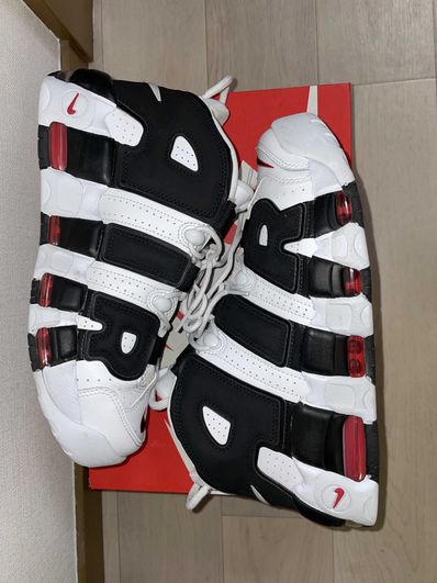 NIKE AIR MORE UPTEMPO "WHITE/BLACK/UNIVERSITY RED"(2020)