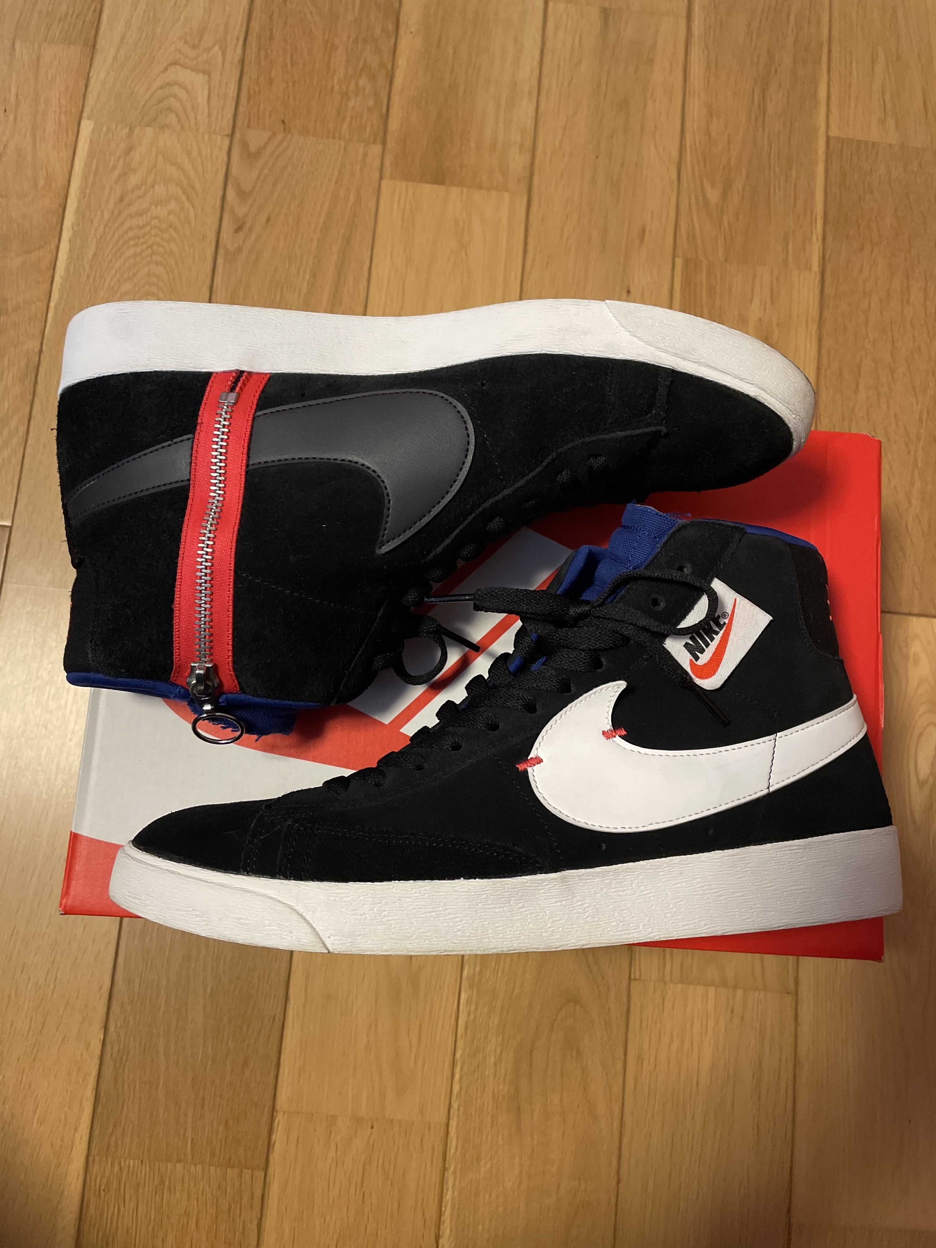 NIKE Women's BLAZER MID REBEL "BLACK WHITE"