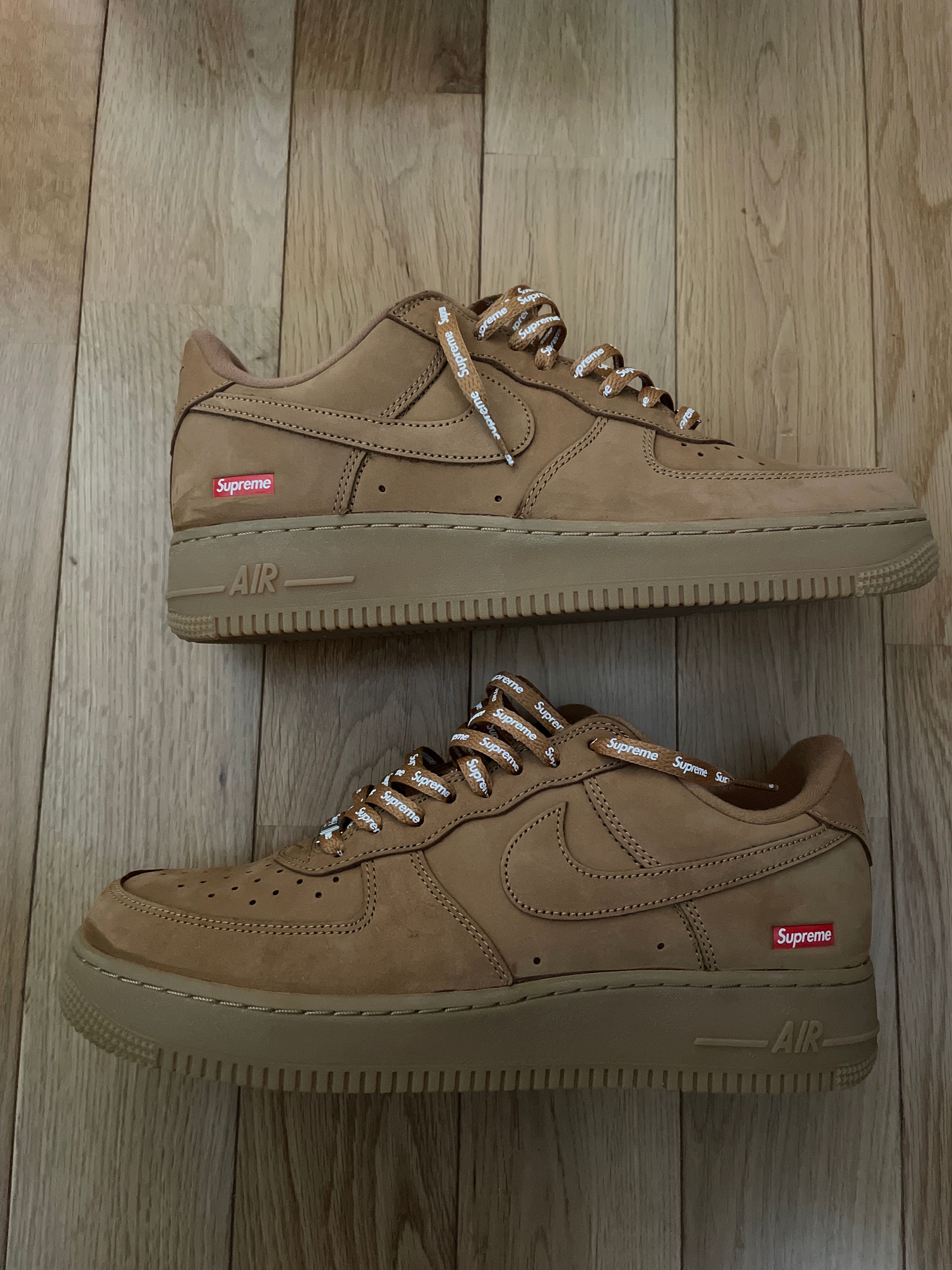 Supreme × Nike Air Force 1 Low "Flax/Wheat"