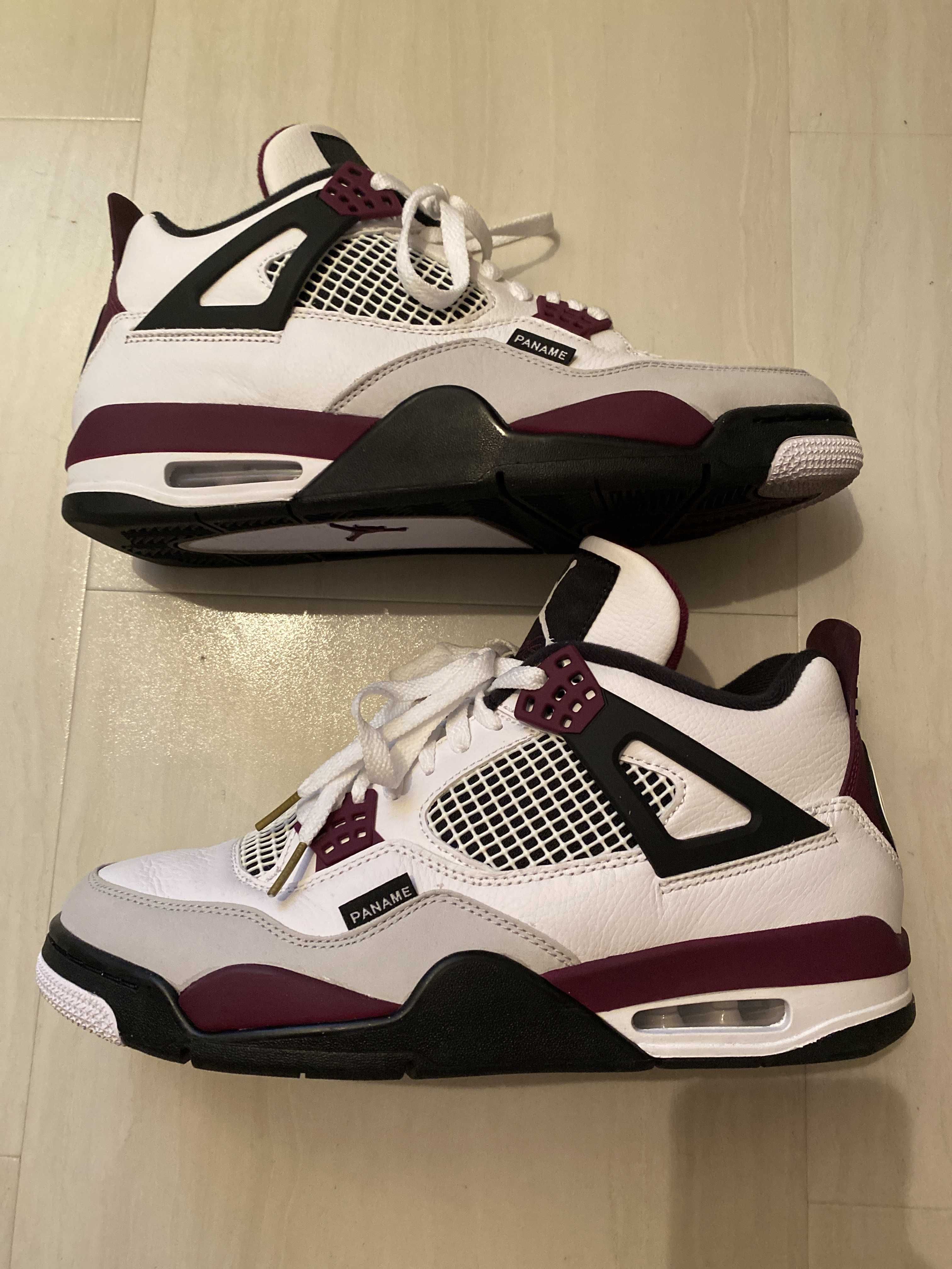 Paris Saint Germain ×Nike Air Jordan 4 Retro "White/Bordeaux/Neutral Gray"