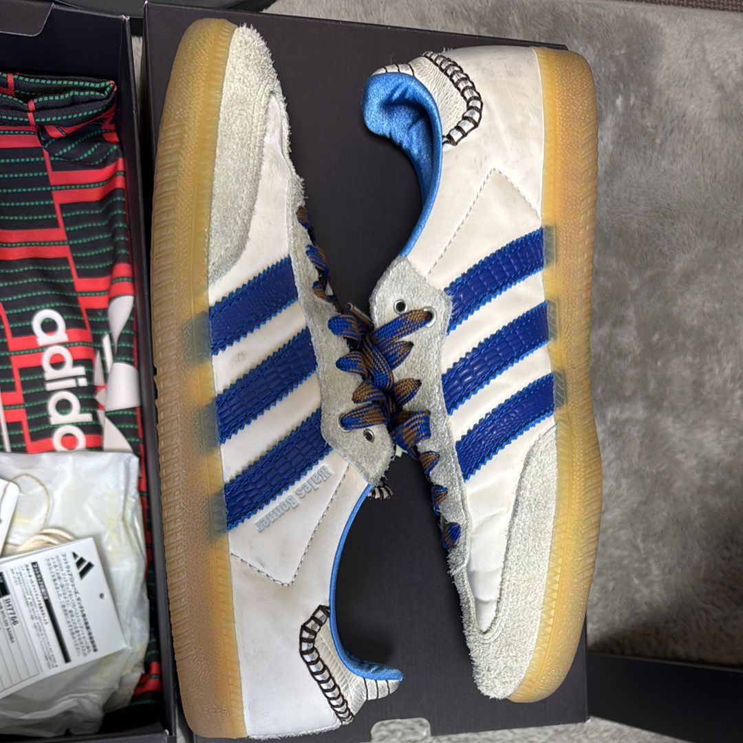 Wales Bonner × adidas Nylon Samba "Wonder Clay/Team Royal Blue/Wonder White"