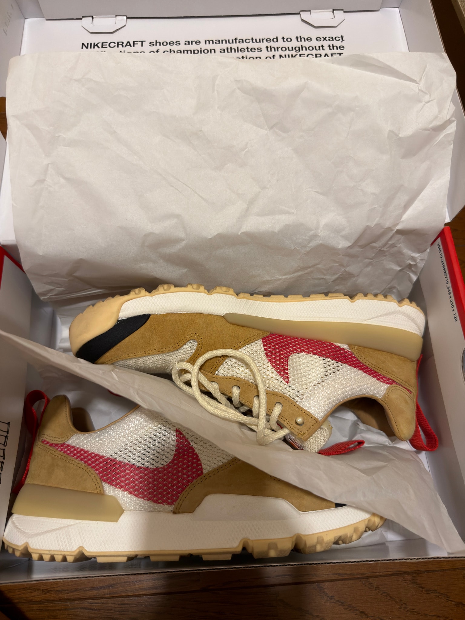 Tom Sachs × Nike Craft Mars Yard 3.0 "Natural/Sport Red"