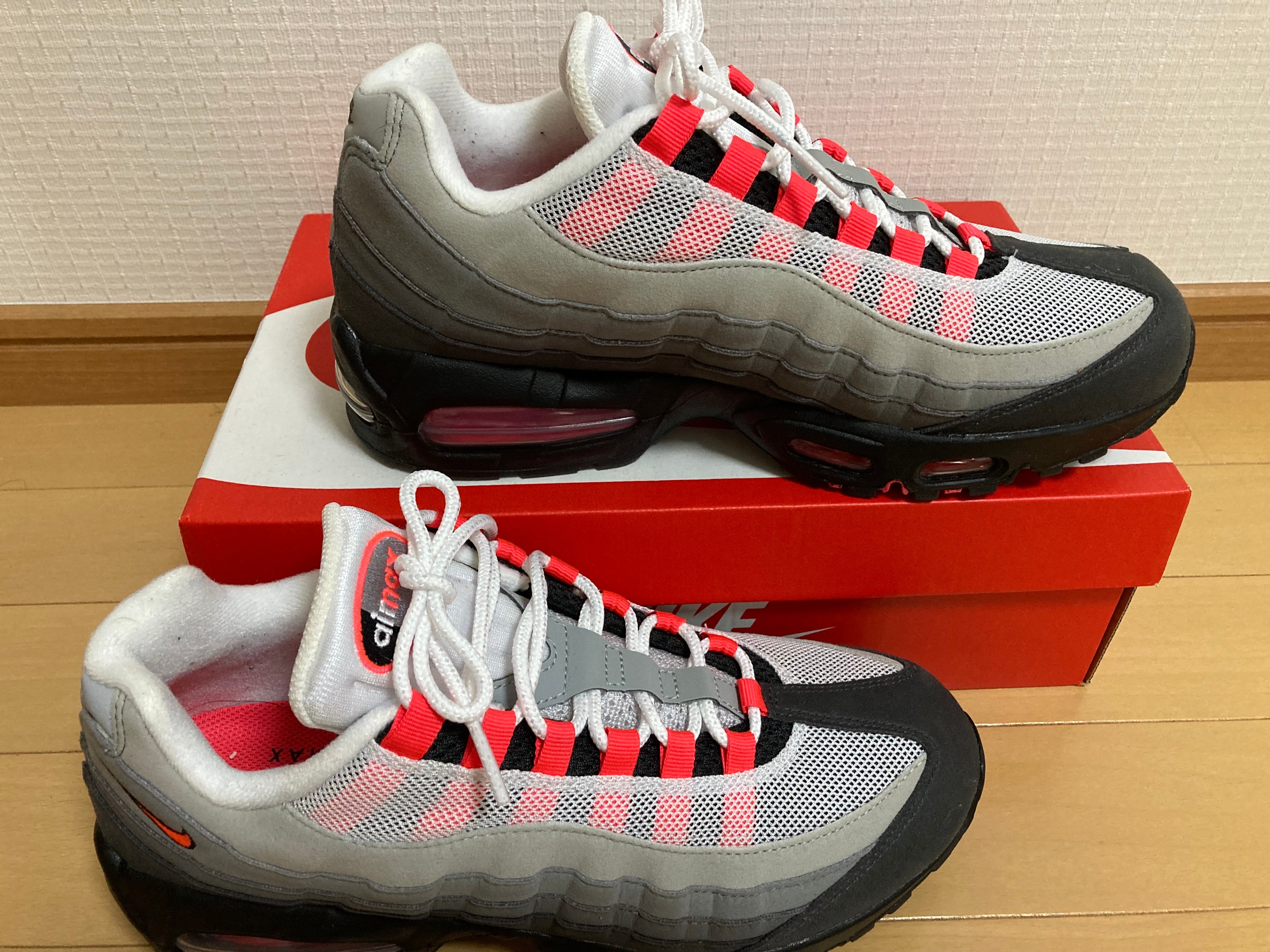 Nike Air Max 95 OG Big Bubble "Medium Ash/Solar Red"