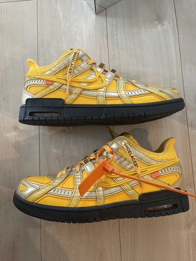 Off-White × Nike Air Rubber Dunk "University Gold"