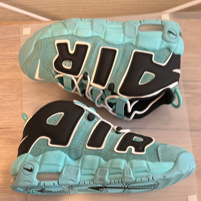NIKE AIR MORE UPTEMPO GS "LIGHT AQUA / BLACK / WHITE"