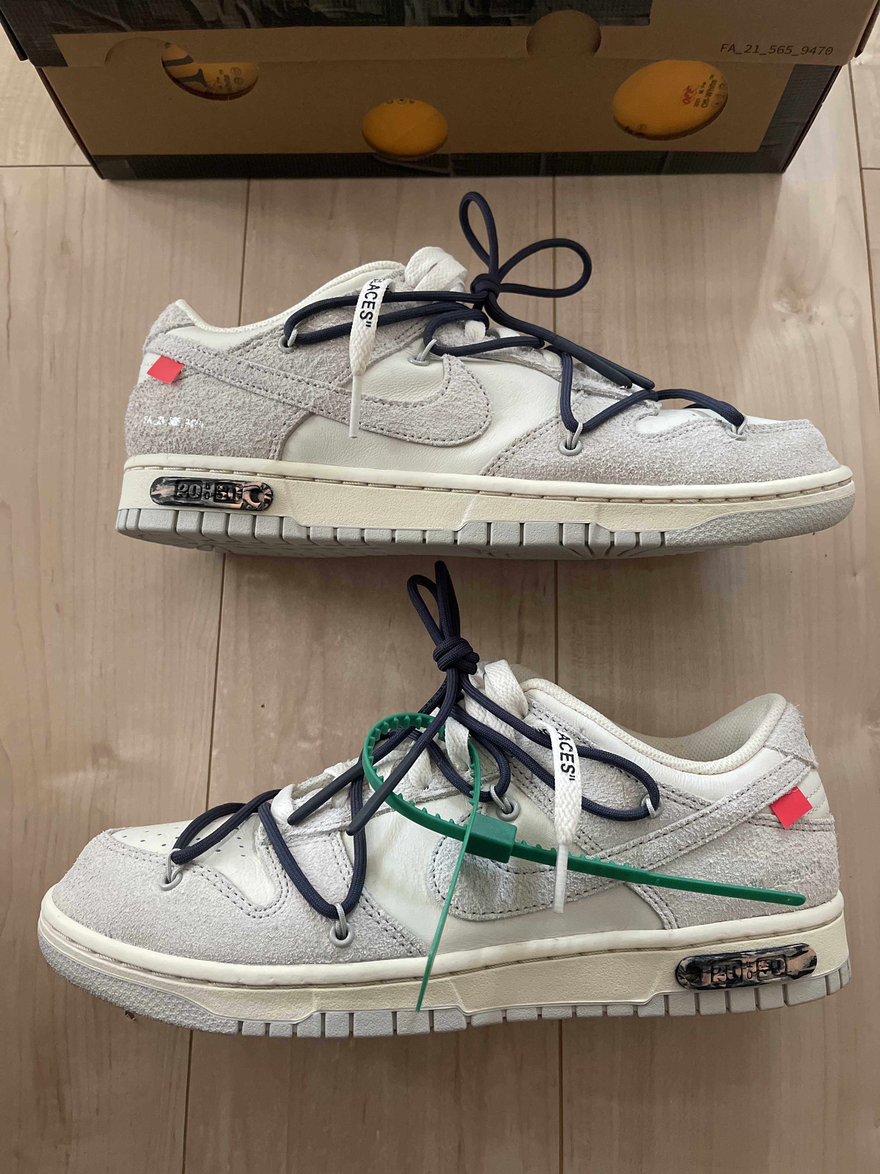 Off-White × Nike Dunk Low "Sail/Neutral Grey/Gridiron"