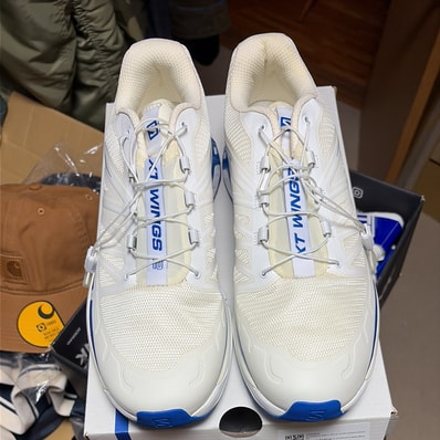 JJJJound × Salomon XT-Wings 2 "Vanilla Ice/White/Lapis Blue"