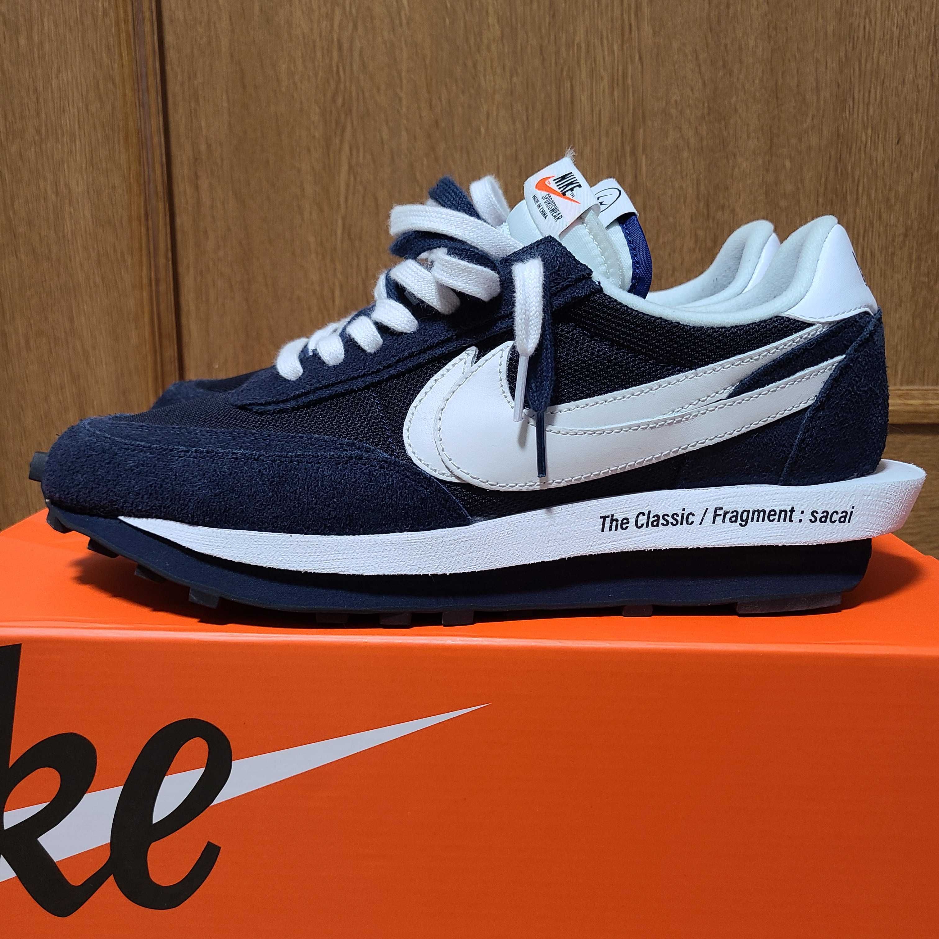 Fragment × sacai × Nike LD Waffle "Blackended Blue"