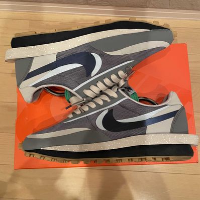 CLOT × Sacai × Nike LD Waffle "Grey Obsidian/Cool Grey"