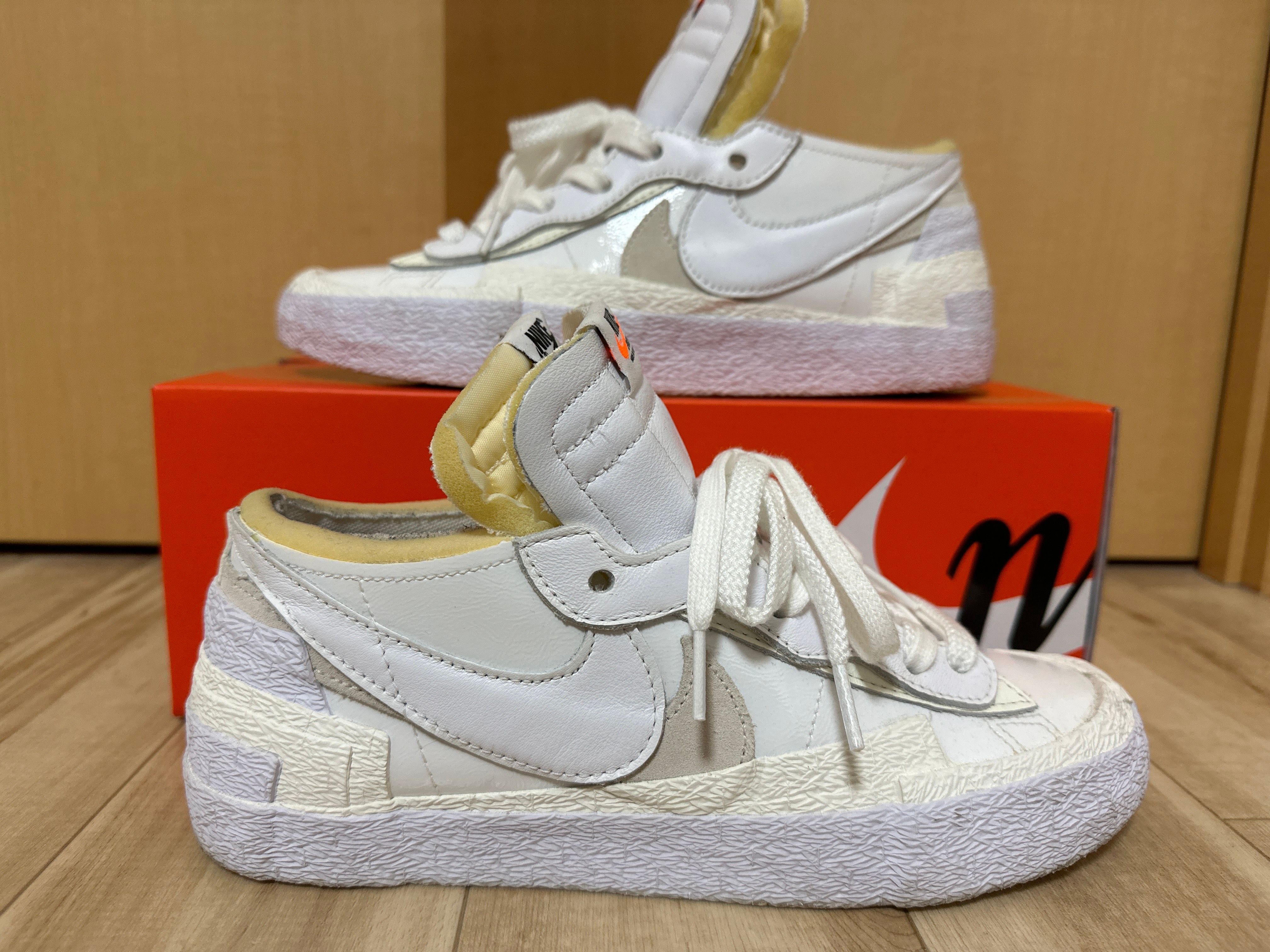 sacai × Nike Blazer Low "White Patent Leather"