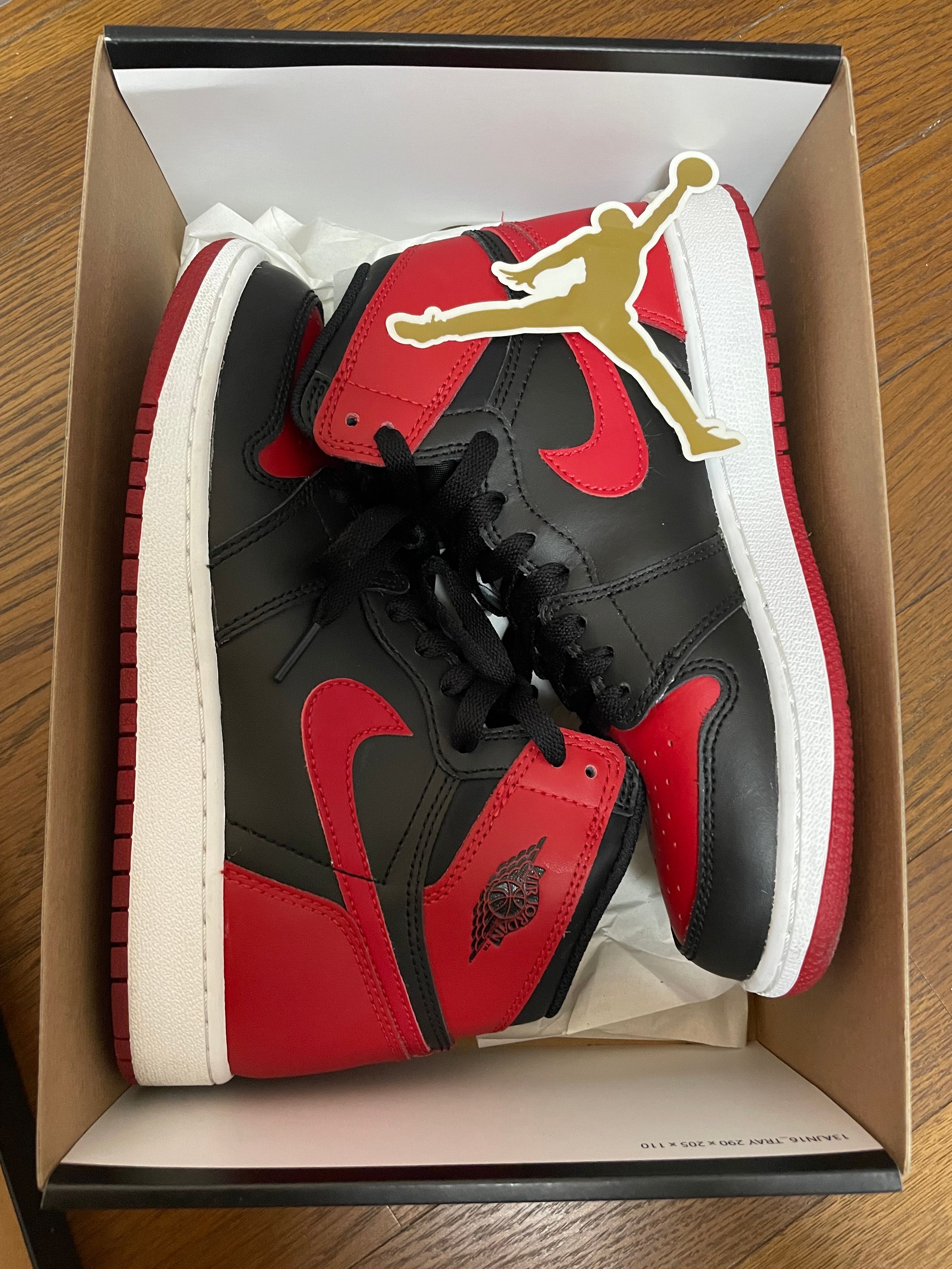 Nike GS Air Jordan 1 Retro High BRED 2016 "BANNED"