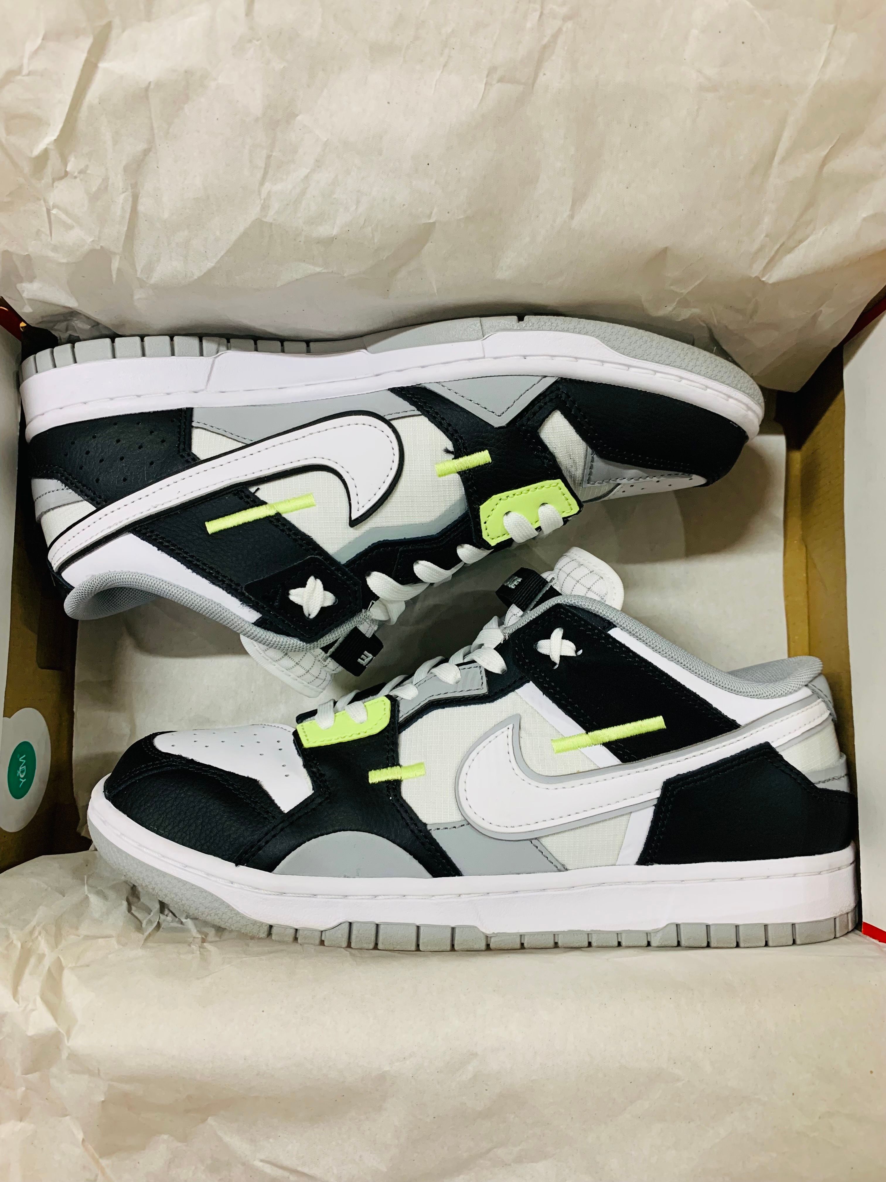 Nike Dunk Low Scrap "Black/White/Light Lemon Twist"