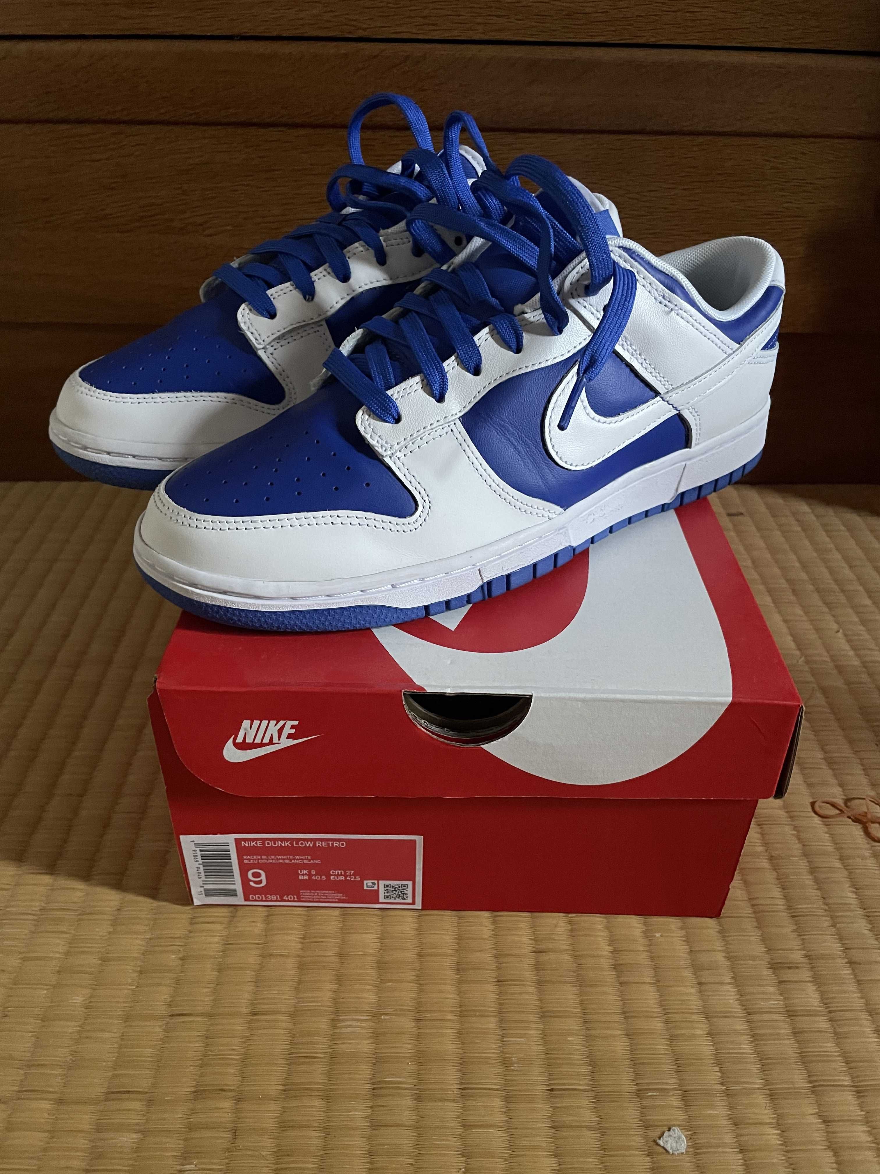 Nike Dunk Low Retro "Racer Blue and White"