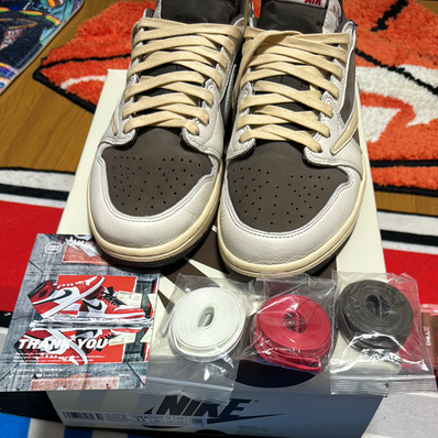 Travis Scott × Nike Air Jordan 1 Low OG SP "Reverse Mocha/Sail and Ridgerock"