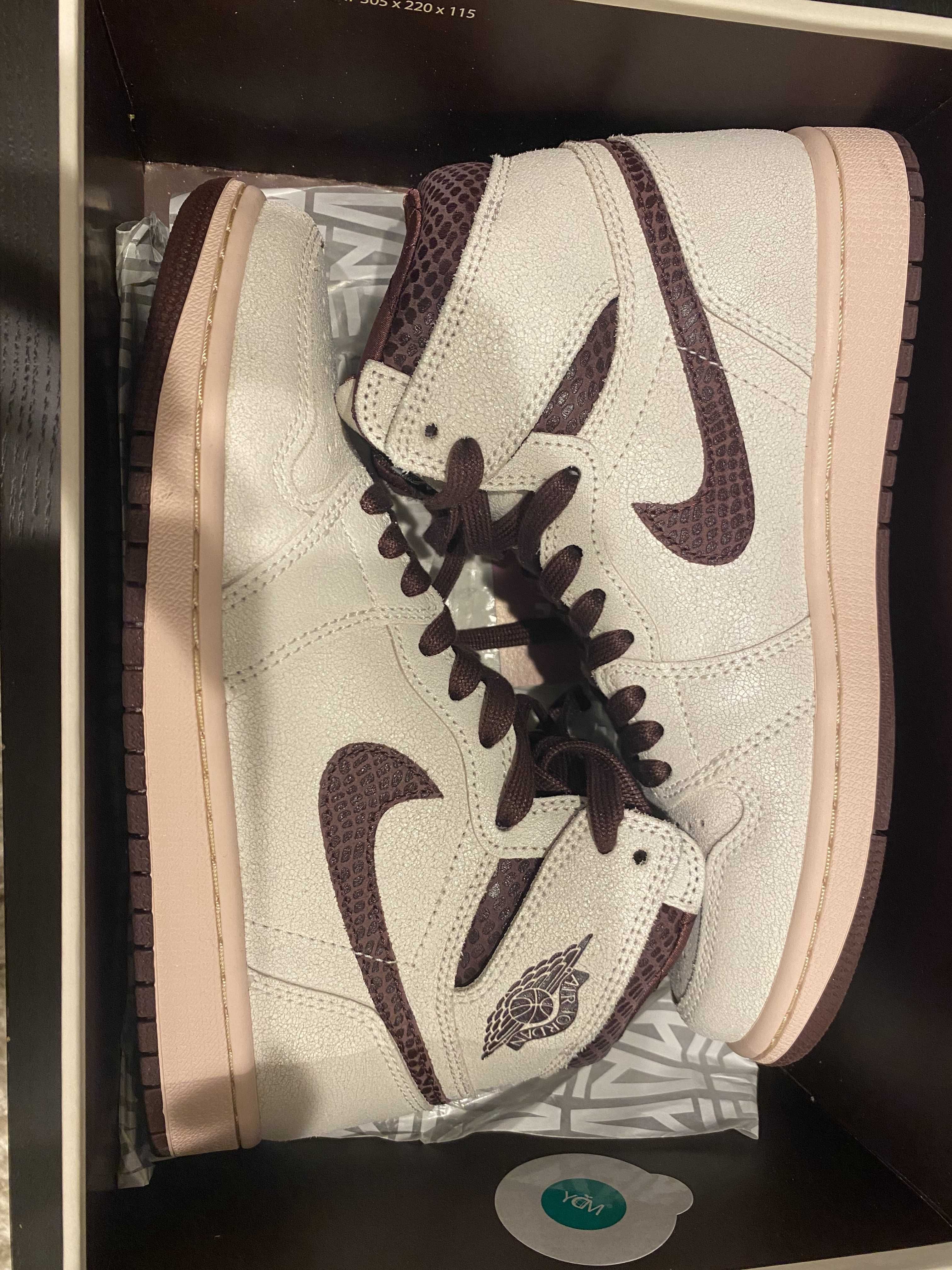 A Ma Maniere × Nike Air Jordan 1 Retro High OG "Sail and Burgundy"