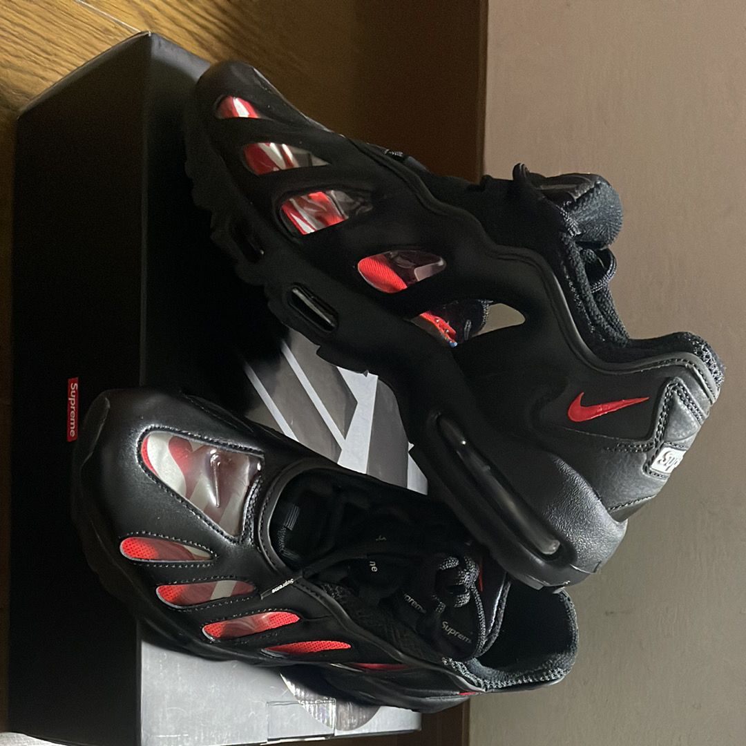 Supreme × Nike Air Max 96 "Black/Speed Red/Clear"