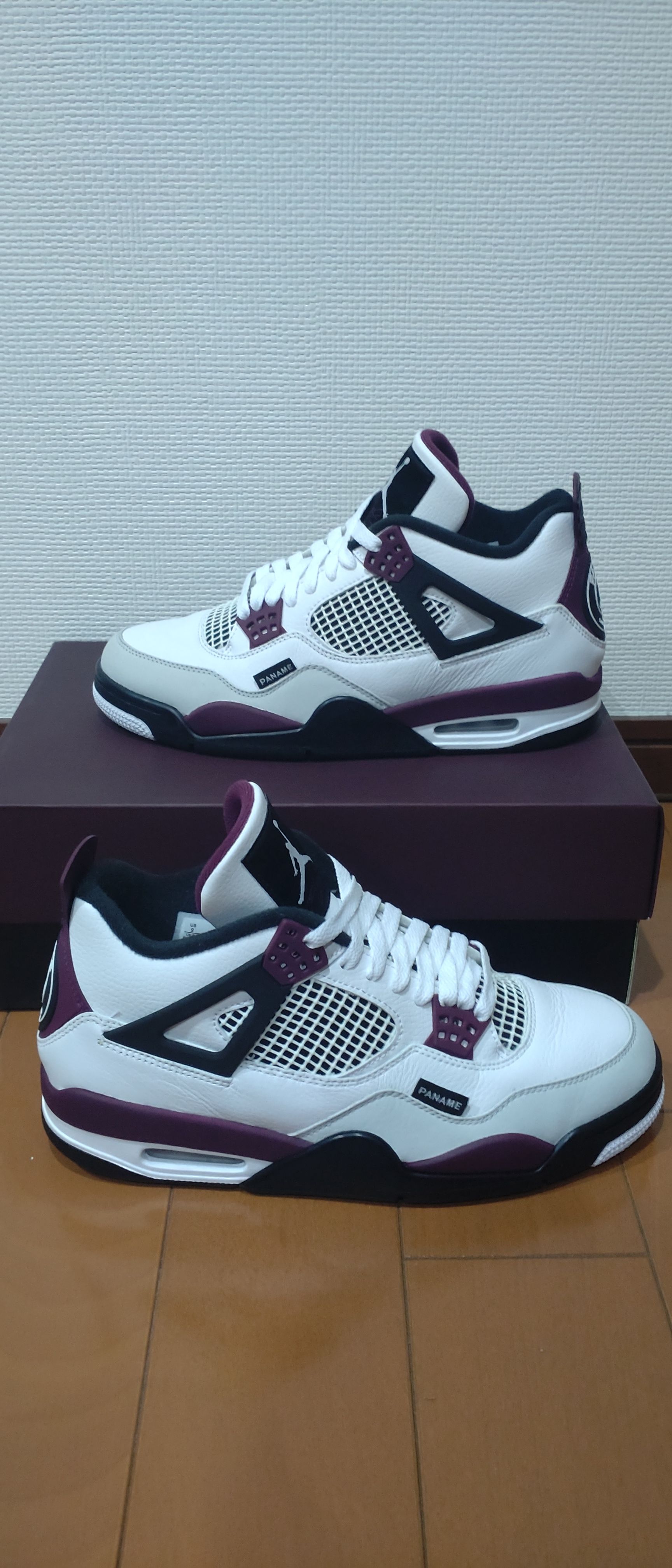 Paris Saint Germain ×Nike Air Jordan 4 Retro "White/Bordeaux/Neutral Gray"