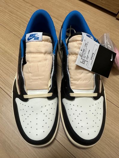 Travis Scott × fragment design × Nike Air Jordan 1 Low OG SP "Military Blue"