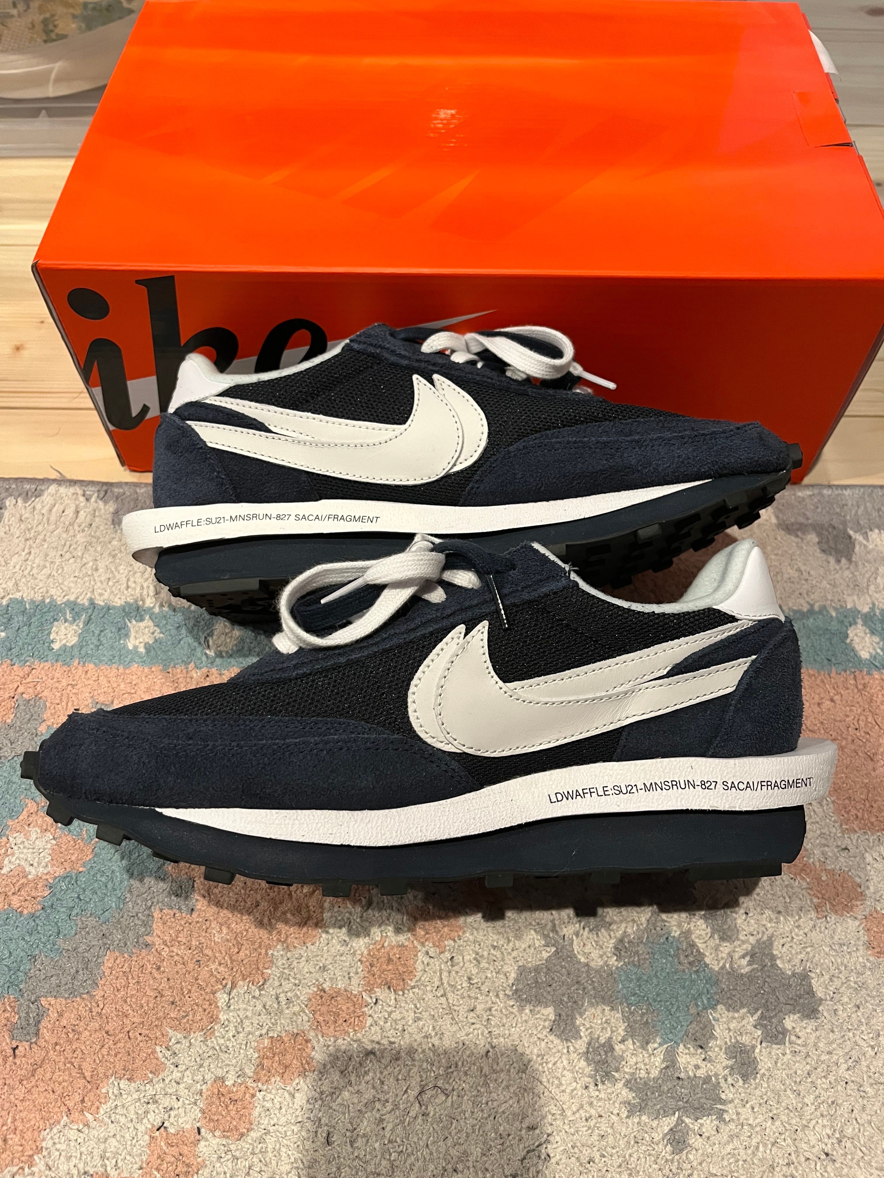 Fragment × sacai × Nike LD Waffle "Blackended Blue"