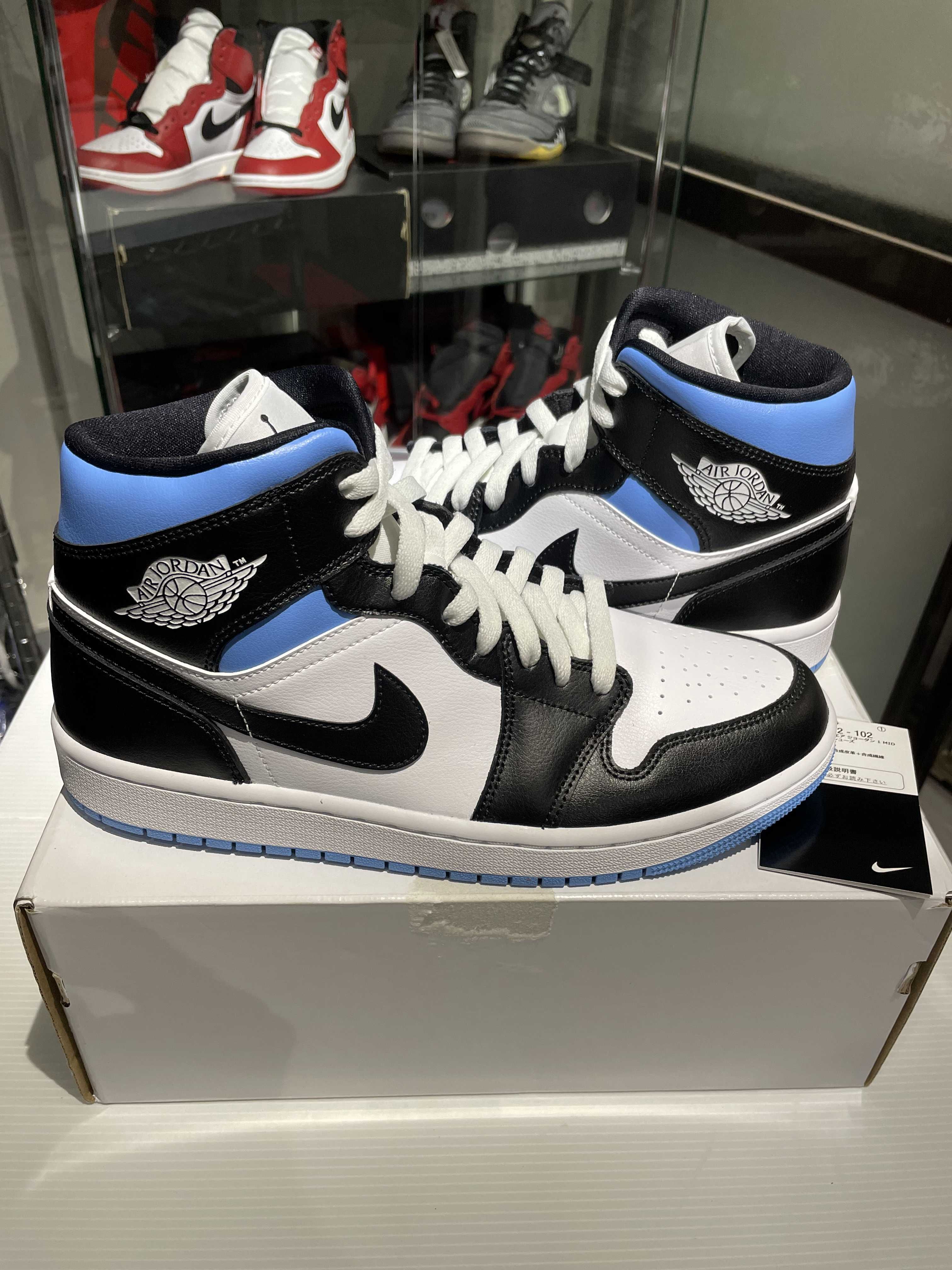 Nike Women's Air Jordan 1 Mid "Black/University Blue"