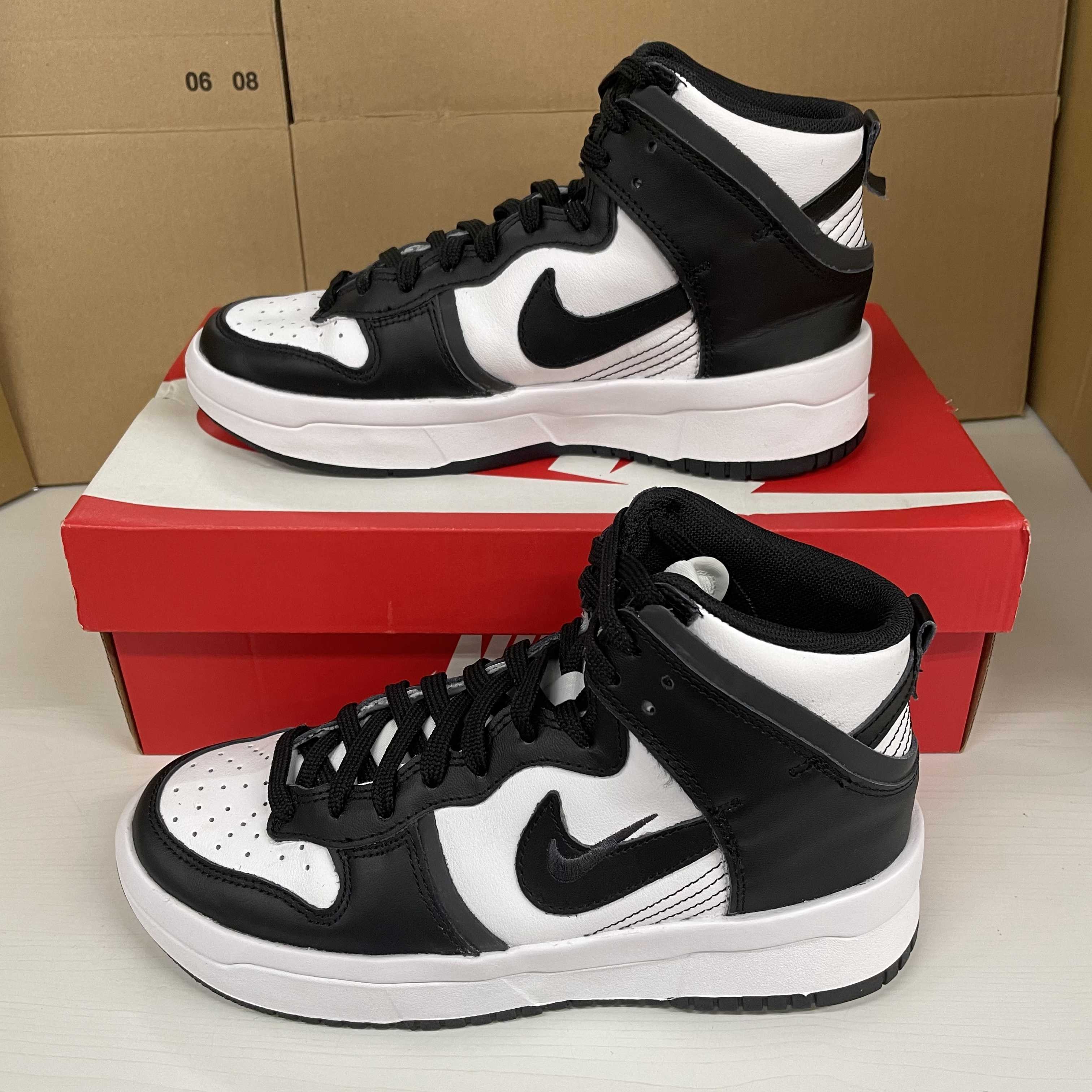 NIKE Women's DUNK HIGH UP "WHITE/BLACK"