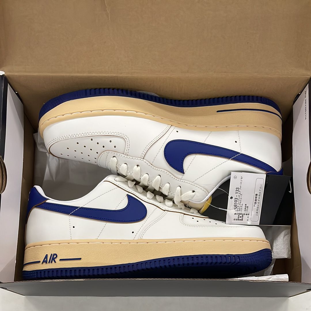 Nike Women's Air Force 1 '07 "Sail/Pale Vanilla/Gold Suede/Deep Royal Blue"