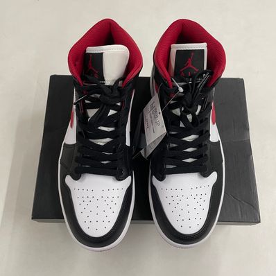 Nike Air Jordan 1 Mid "White/Gym Red Black"