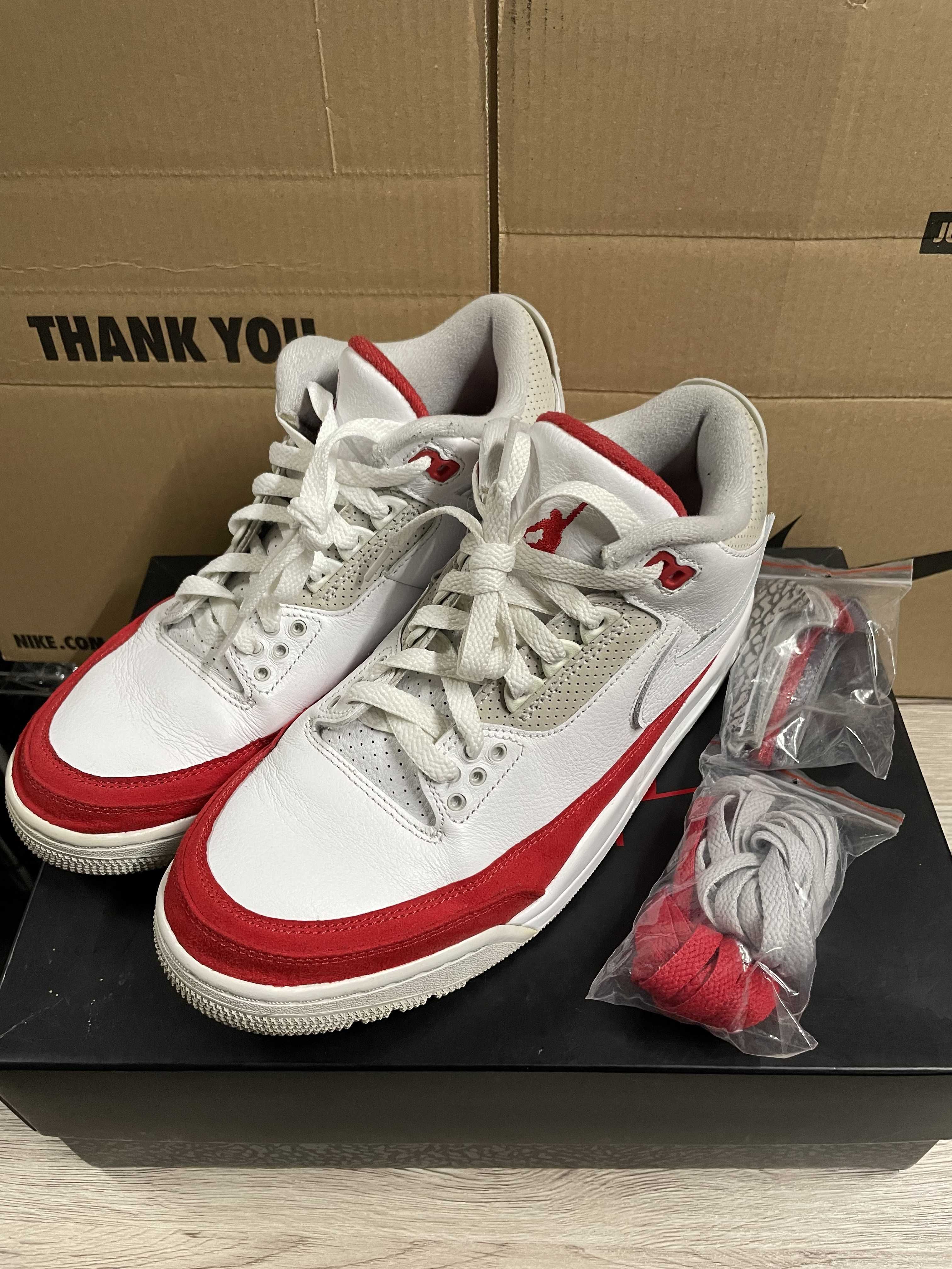 Nike Air Jordan 3 Retro "Tinker White/University Red"