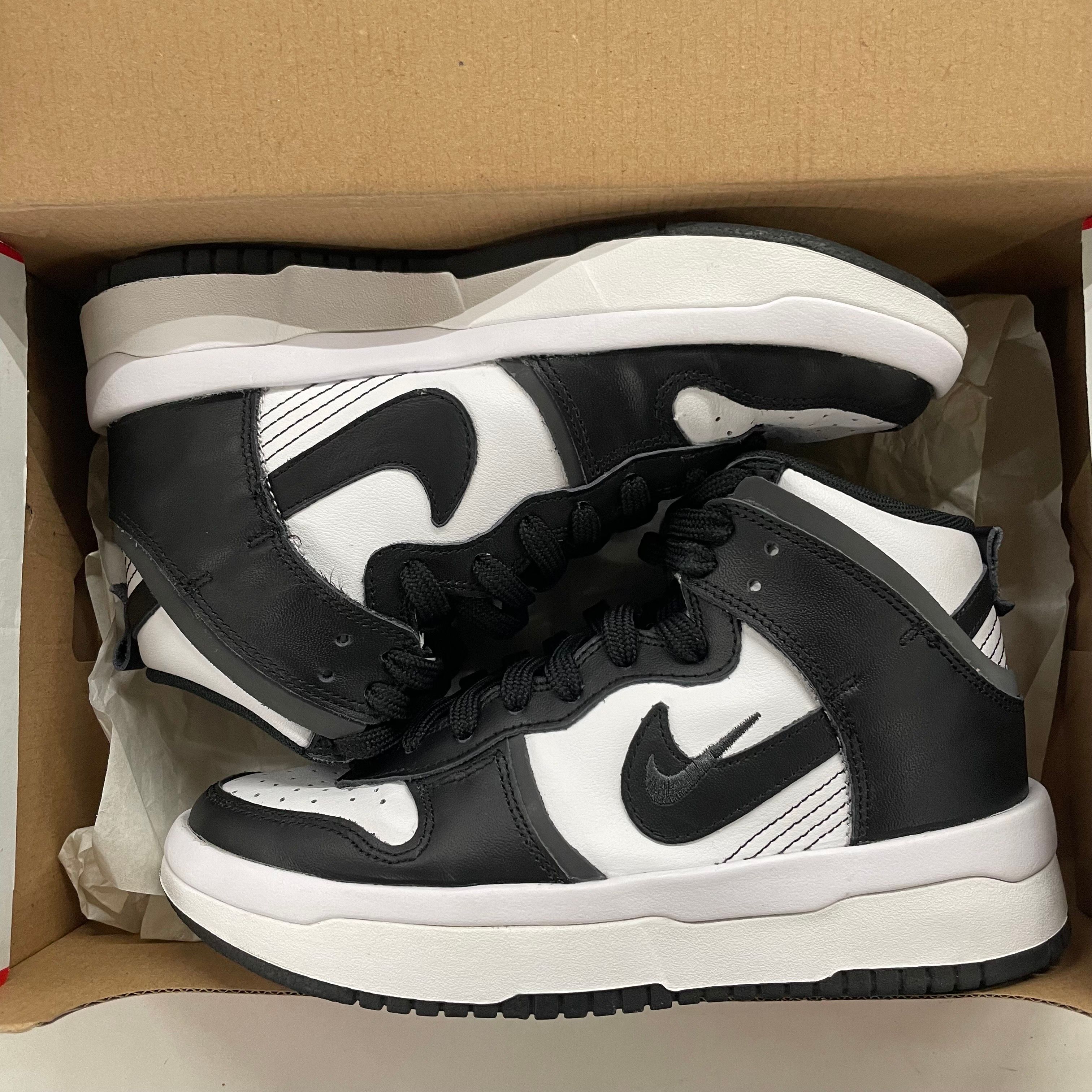 NIKE Women's DUNK HIGH UP "WHITE/BLACK"