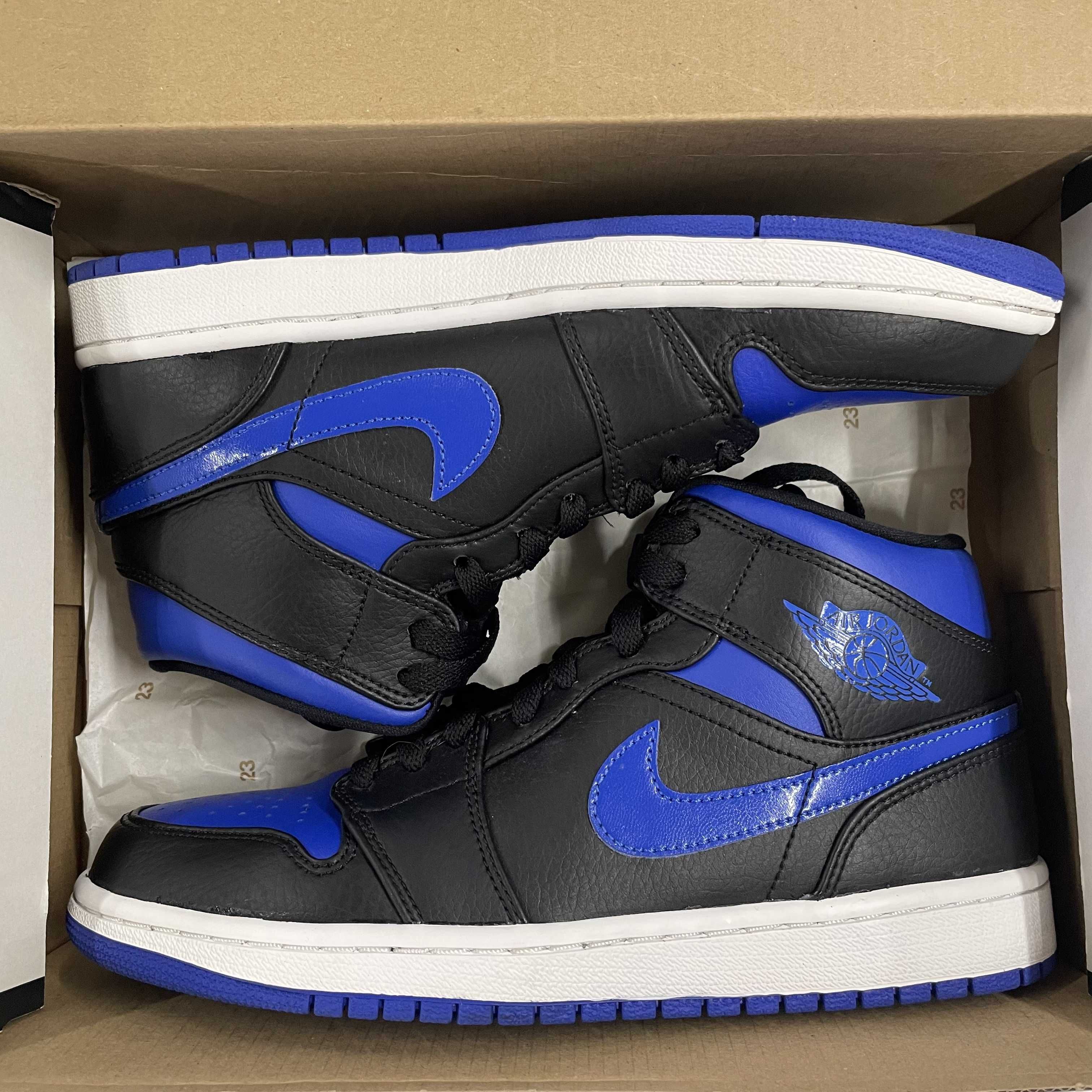 NIKE AIR JORDAN 1 MID "BLACK/BLUE"