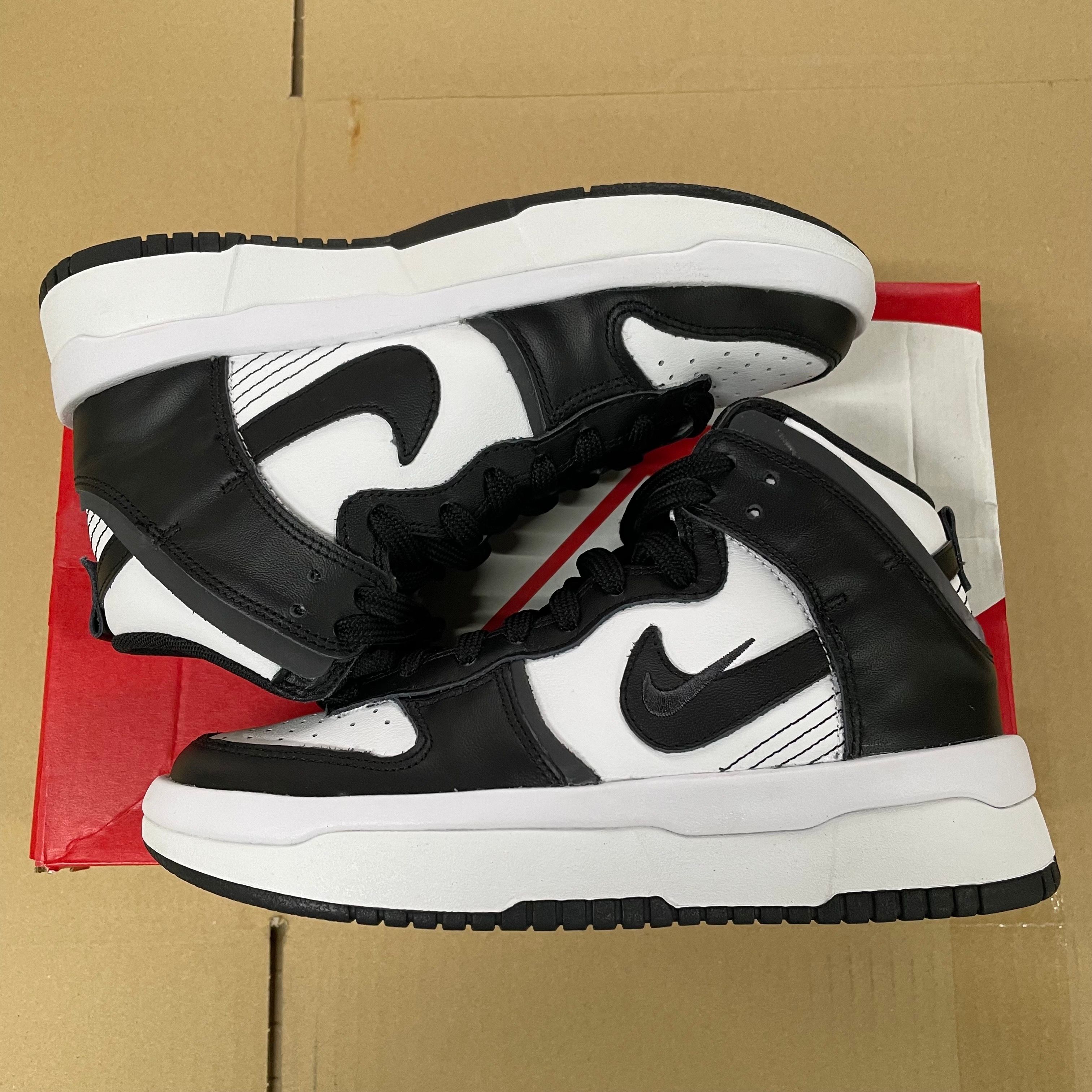 NIKE Women's DUNK HIGH UP "WHITE/BLACK"