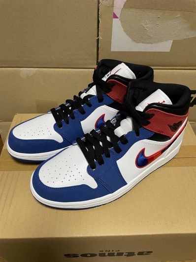 NIKE AIR JORDAN 1 MID "WHITE/BLUE/RED"
