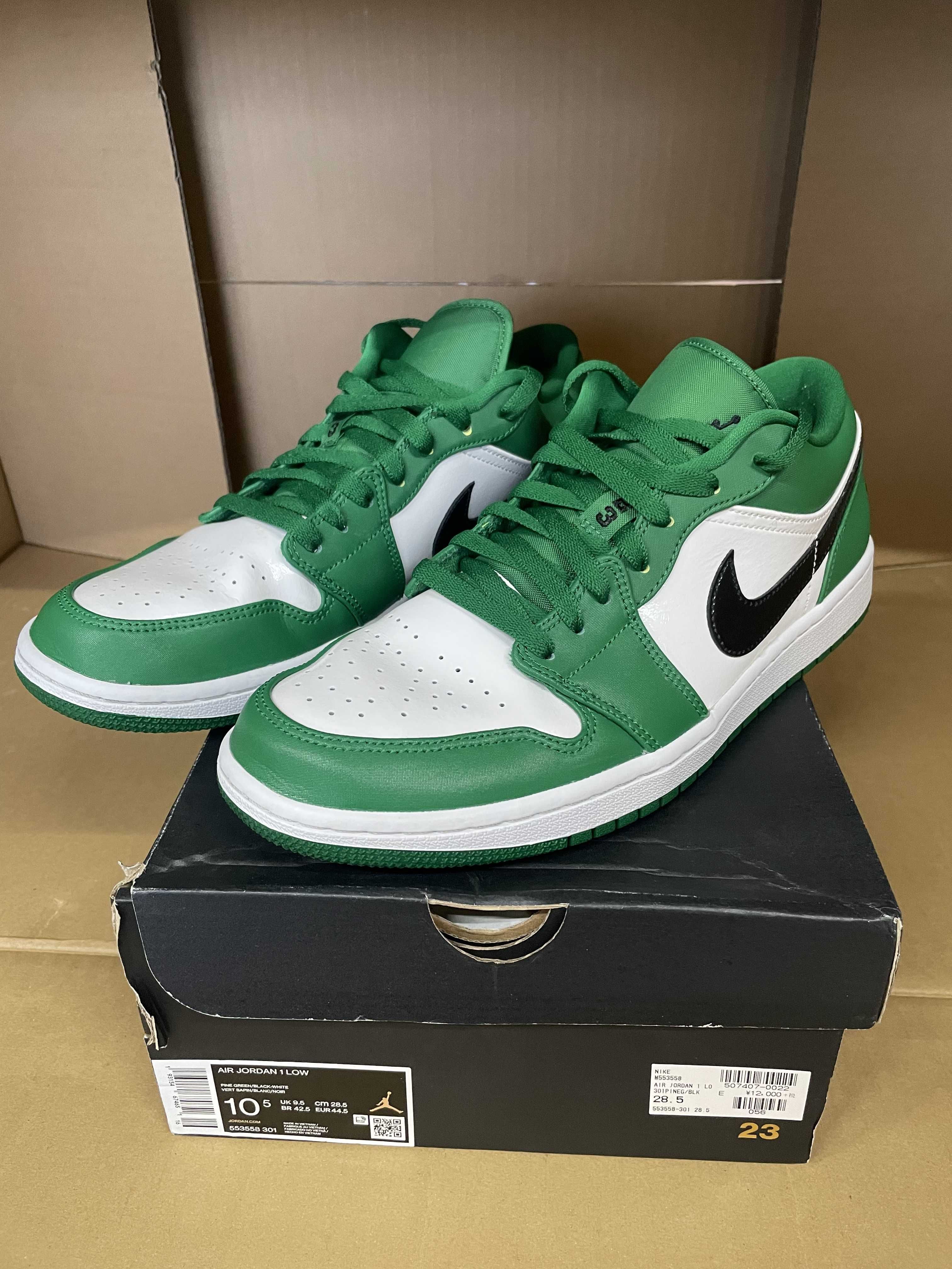 NIKE AIR JORDAN 1 LOW "PINE GREEN/WHITE"
