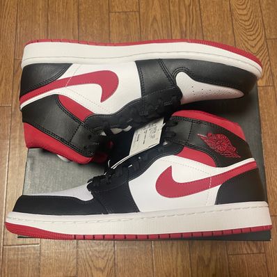 Nike Air Jordan 1 Mid "White/Gym Red Black"