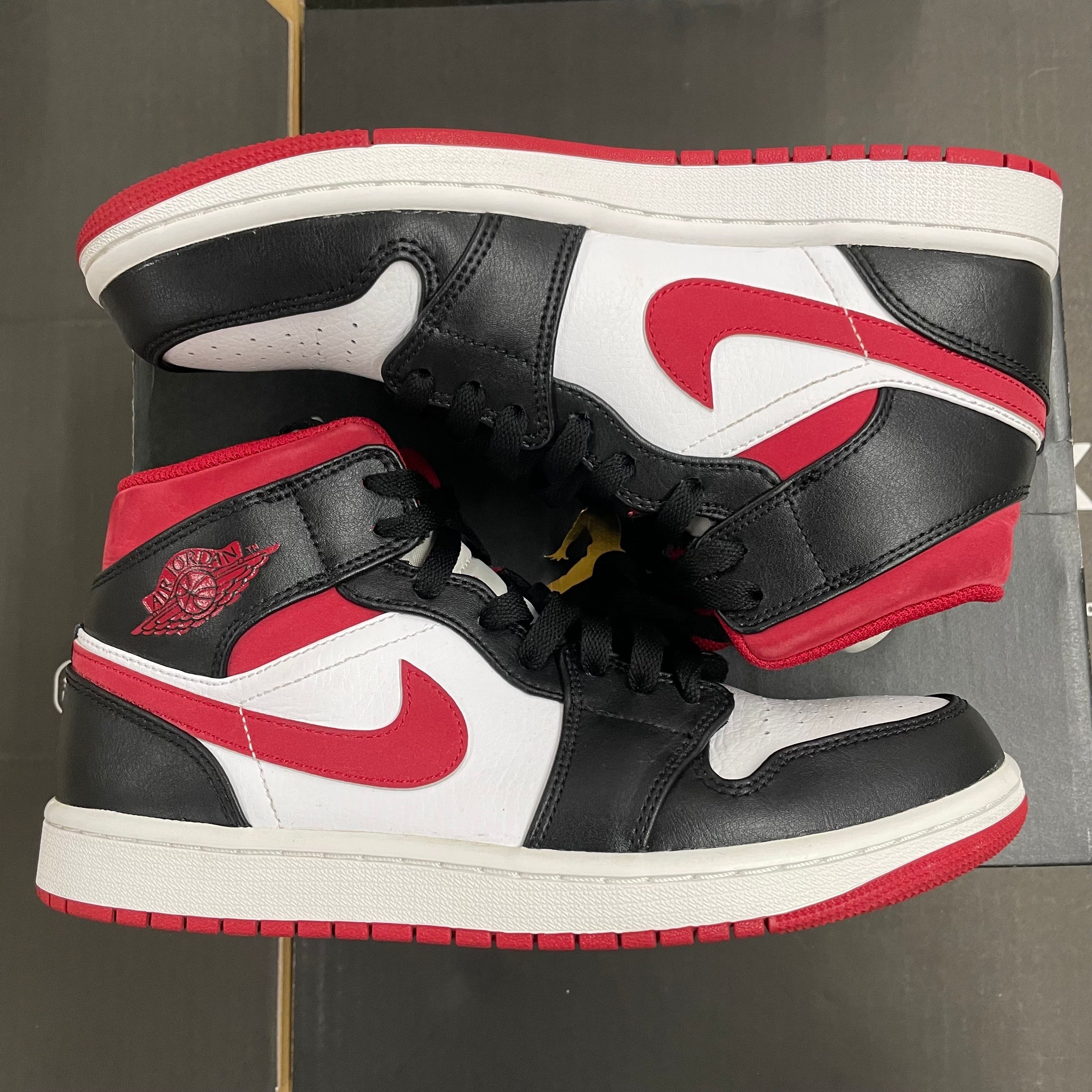 Nike Air Jordan 1 Mid "White/Gym Red Black"