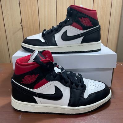 Nike Women's Air Jordan 1 Mid "Black/Gym Red"