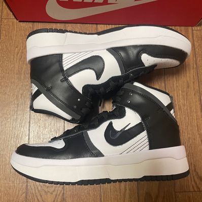 NIKE Women's DUNK HIGH UP "WHITE/BLACK"